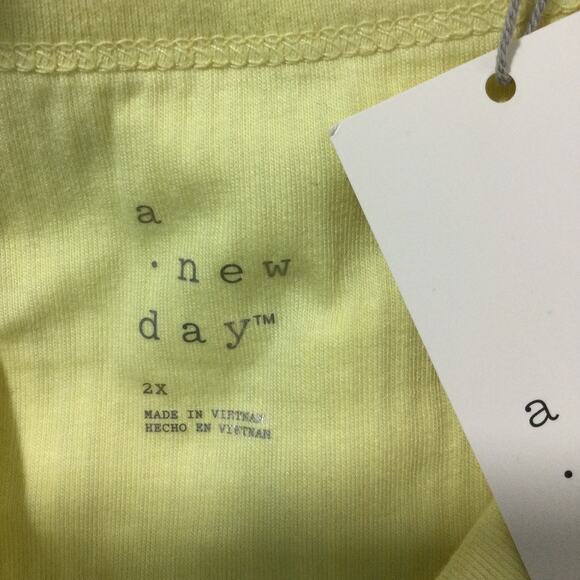 Lot of 2 - A NEW DAY SZ 2X Yellow/Purple Short Sleeve Ribbed T-Shirt NWT - Picture 11 of 11